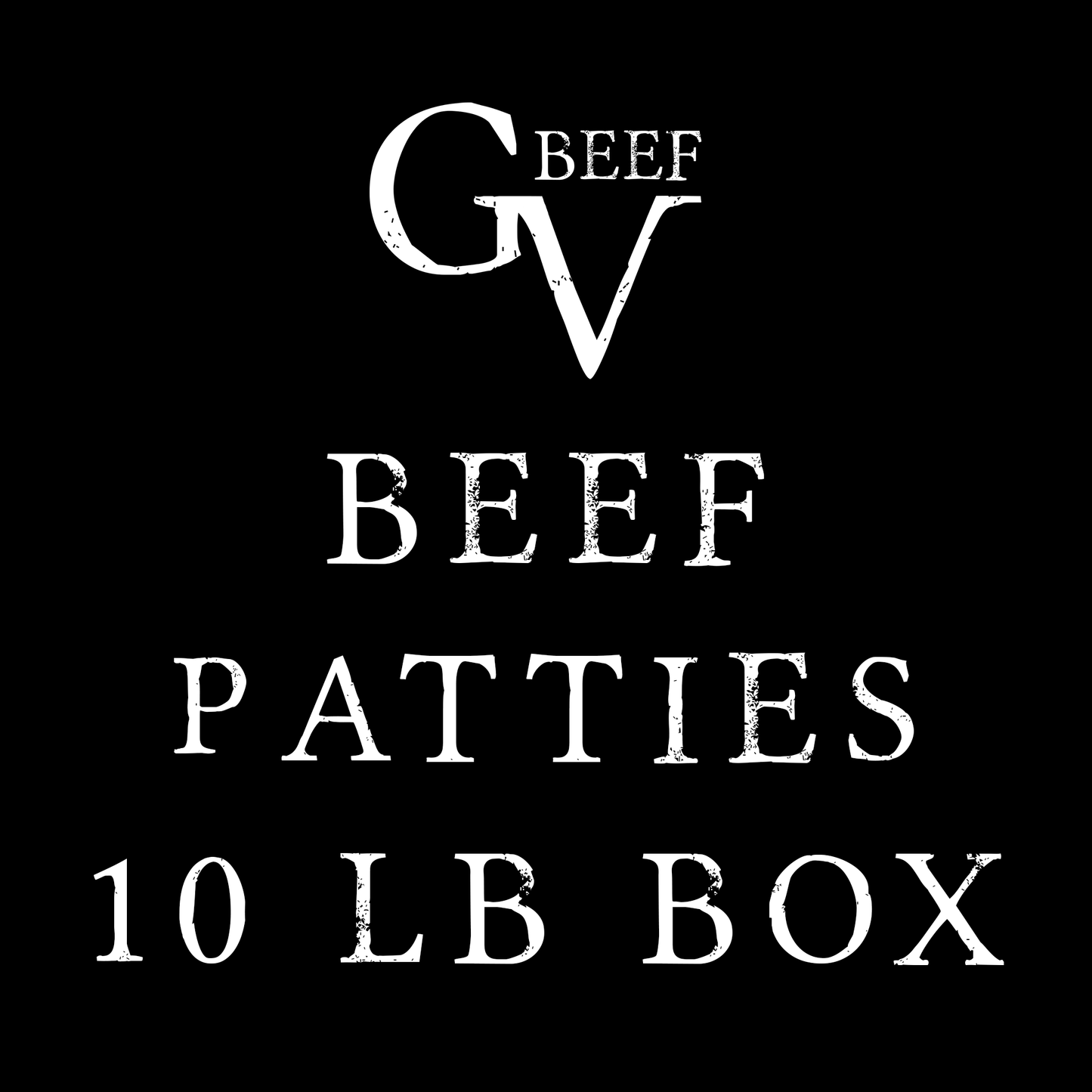 Grass Fed Beef Patties – 10 LB Box